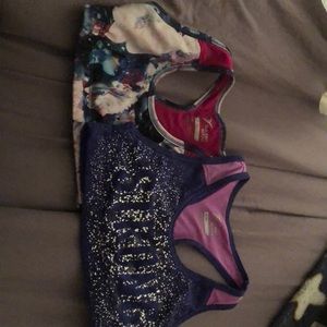 two pc CUTE PRINT girls sports bras